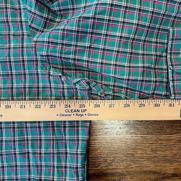 Polo Ralph Lauren Long Sleeve Button Down Shirt Mens XL Tartan Plaid Green Pink - Picture 5 of 8